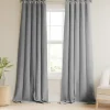 Curtains & Drapes-Kirkland's Home Linen Top Knotted Burlap Curtain Panel Set, 95 In. Tan