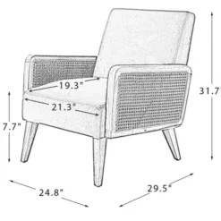 Accent Chairs-Kirkland's Home Linen Upholstered Accent Chair Ivory