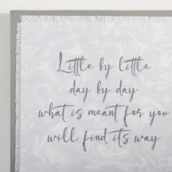 Wall Quotes & Signs-Kirkland's Home Little By Little Linen Wall Plaque Gray/Purple