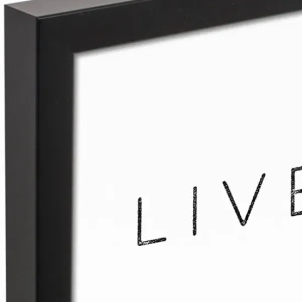 Wall Quotes & Signs-Kirkland's Home Live All Year Framed Canvas Wall Plaque Black/Orange/White