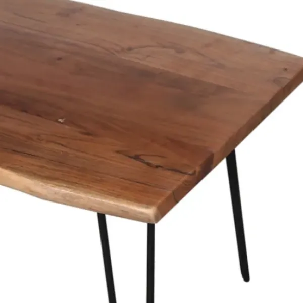 Coffee Tables-Kirkland's Home Live Edge Hairpin Legs Coffee Table, 24X42 In. Tan