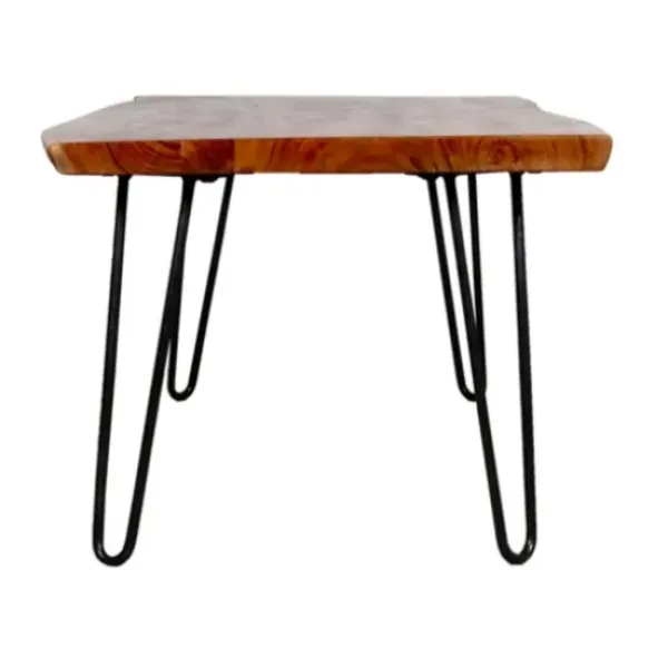 Coffee Tables-Kirkland's Home Live Edge Hairpin Legs Coffee Table, 24X42 In. Tan