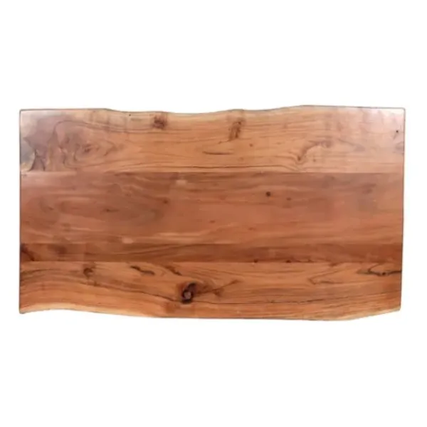 Coffee Tables-Kirkland's Home Live Edge Hairpin Legs Coffee Table, 24X42 In. Tan