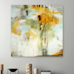 Canvas Art-Kirkland's Home Logic Canvas Art Print White/Green/Yellow