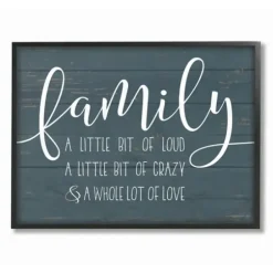 Wall Quotes & Signs-Kirkland's Home Loud Crazy Family Framed Art Print Blue