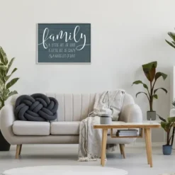 Wall Quotes & Signs-Kirkland's Home Loud Family Framed Giclee Canvas Art Print Blue/White