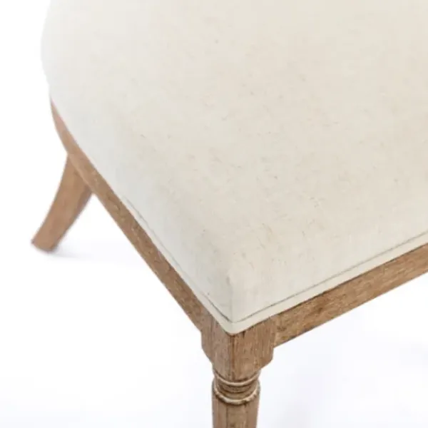 Dining Chairs-Kirkland's Home Louis Cane & Cream Upholstered Dining Chair Ivory