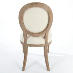 Dining Chairs-Kirkland's Home Louis Cream Upholstered Dining Chair Ivory