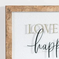 Wall Quotes & Signs-Kirkland's Home Love Builds A Happy Home Wall Plaque White/Black/Tan
