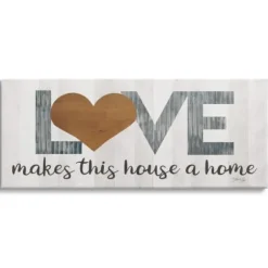Wall Quotes & Signs-Kirkland's Home Love Makes This House A Home Canvas Wall Plaque White/Gray