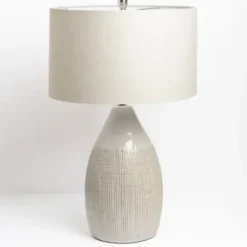 Table Lamps-Kirkland's Home Luca Cream Ceramic Table Lamp Ivory