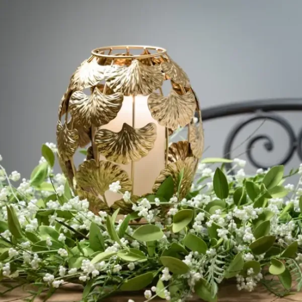 Wreaths-Kirkland's Home Lush Leaf And Berry Wreath Green/White