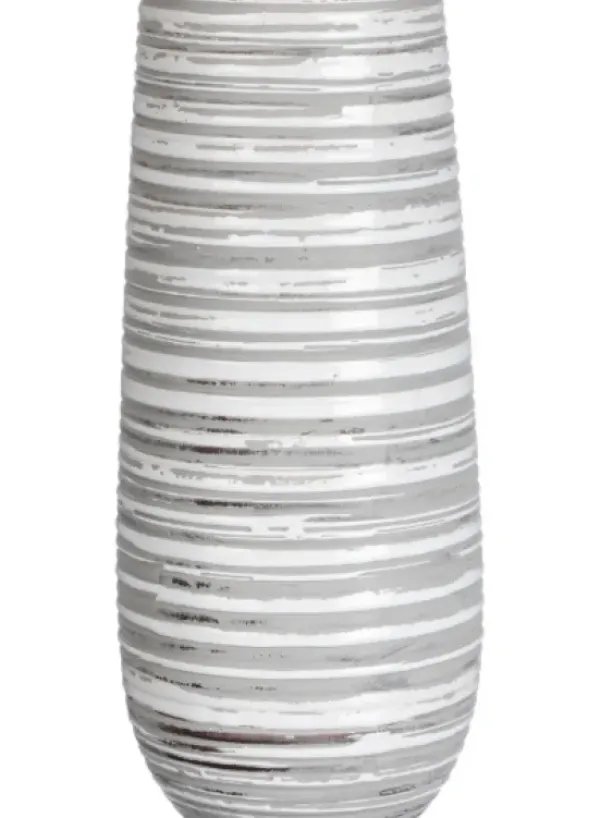 Vases-Kirkland's Home Lustrous Brushed Metal Vases, Set Of 2 Gold