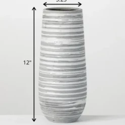 Vases-Kirkland's Home Lustrous Brushed Metal Vases, Set Of 2 Gold
