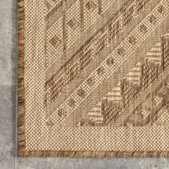 Outdoor Rugs-Kirkland's Home Luxe Diamond Outdoor Area Rug, 6X9 Gray