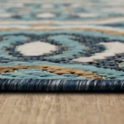 Outdoor Rugs-Kirkland's Home Luxe Diamond Outdoor Area Rug, 7X10 Gray