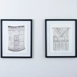 Framed Art-Kirkland's Home Macrame I Framed Art Print White/Gray