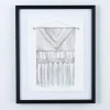 Framed Art-Kirkland's Home Macrame Ii Framed Art Print White/Gray