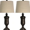 Table Lamps-Kirkland's Home Madison Bronze Table Lamps, Set Of 2 Tan