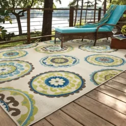 Outdoor Rugs-Kirkland's Home Madura Buffalo Check Outdoor Area Rug, 3X5 Black/White