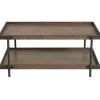 Coffee Tables-Kirkland's Home Mahogany Oak Wood Tray Top Coffee Table Brown