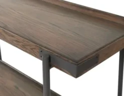 Coffee Tables-Kirkland's Home Mahogany Oak Wood Tray Top Coffee Table Brown