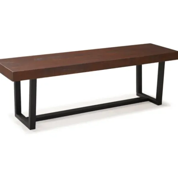 Dining Chairs-Kirkland's Home Mahogany Solid Pine Two-Tone Dining Bench Brown