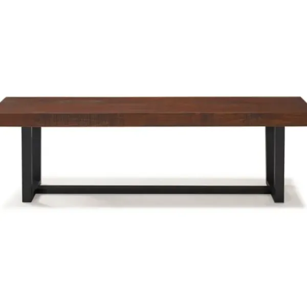 Dining Chairs-Kirkland's Home Mahogany Solid Pine Two-Tone Dining Bench Brown