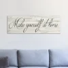 Wall Quotes & Signs-Kirkland's Home Make Yourself At Home Canvas Art Print White