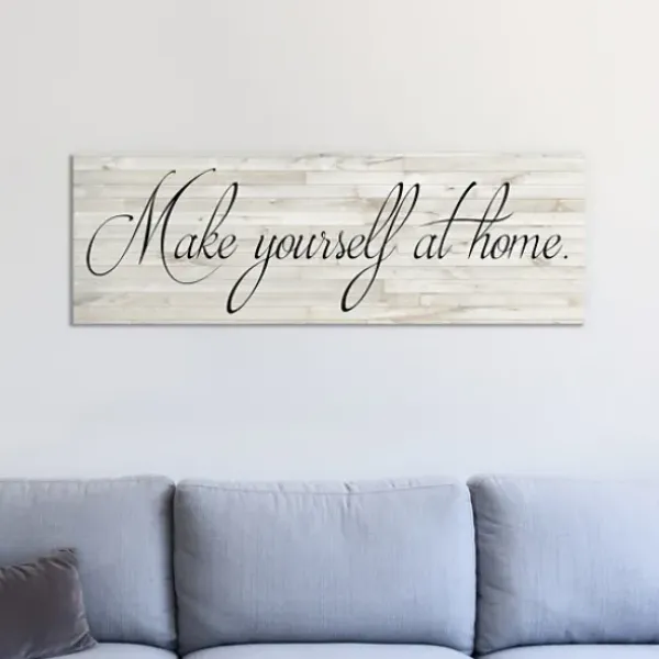 Wall Quotes & Signs-Kirkland's Home Make Yourself At Home Canvas Art Print White