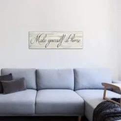 Wall Quotes & Signs-Kirkland's Home Make Yourself At Home Canvas Art Print White