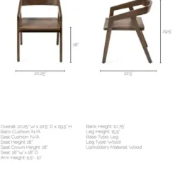 Dining Chairs-Kirkland's Home Mango Wood Dining Chair Brown