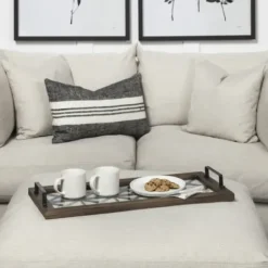 Decorative Trays-Kirkland's Home Mango Wood Trays, Set Of 3 Black