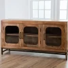 Tv Stands & Media Consoles-Kirkland's Home Manu Mango Wood Media Cabinet Brown