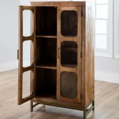 Cabinets & Sideboards-Kirkland's Home Manu Natural Mango Wood Cabinet