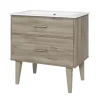 Bathroom Furniture-Kirkland's Home Maple Corinth Wood Sink Vanity Gray