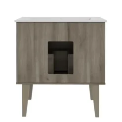Bathroom Furniture-Kirkland's Home Maple Corinth Wood Sink Vanity Gray