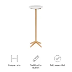 Accent & End Tables-Kirkland's Home Marble And Gold Base Cocktail Table White