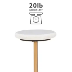 Accent & End Tables-Kirkland's Home Marble And Gold Base Cocktail Table White