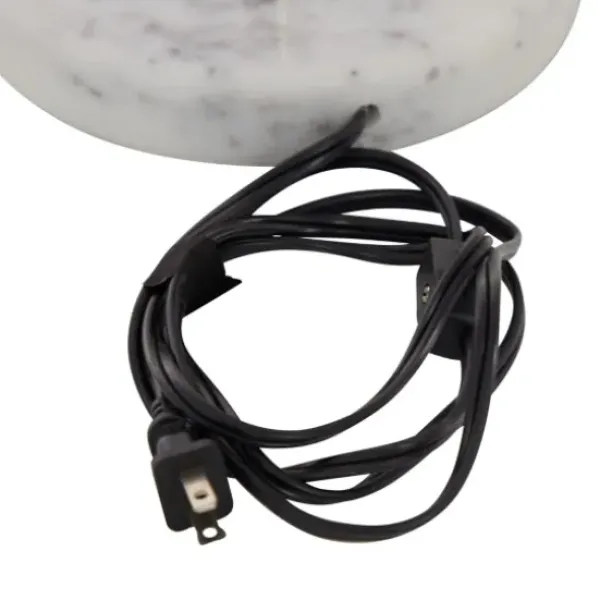 Table Lamps-Kirkland's Home Marble And Gold Metal Globe Table Lamp White