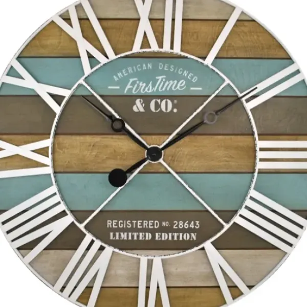 Clocks-Kirkland's Home Maritime Planks Wall Clock