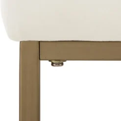 Bar Stools & Counter Height Stools-Kirkland's Home Marley Cream And Gold Counter Stools, Set Of 2 White