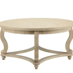 Coffee Tables-Kirkland's Home Martha Stewart Round Coffee Table Tan