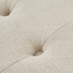 Benches & Ottomans-Kirkland's Home Martha Stewart Round Cream Ottoman With Shelf Ivory