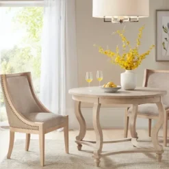 Dining Chairs-Kirkland's Home Martha Stewart Swoop Back Dining Chair Tan