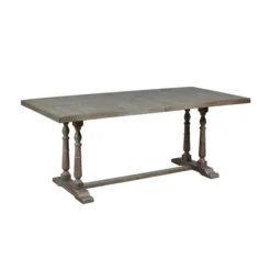 Dining Tables-Kirkland's Home Martha Stewart Tiffany Pedestal Dining Table Gray