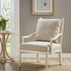 Accent Chairs-Kirkland's Home Martha Stewart Toni Accent Chair Ivory