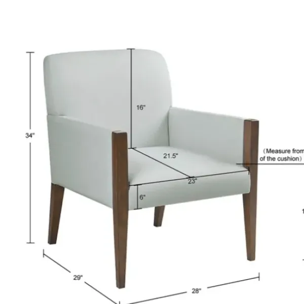 Accent Chairs-Kirkland's Home Martha Stewart Wood Trim Accent Chair Ivory