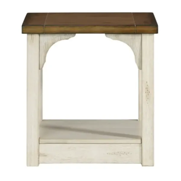 Accent & End Tables-Kirkland's Home Mary And Natural Wooden Square Accent Table White