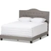 Beds & Headboards-Kirkland's Home Mary Light Button Tufted Full Bed Frame Gray